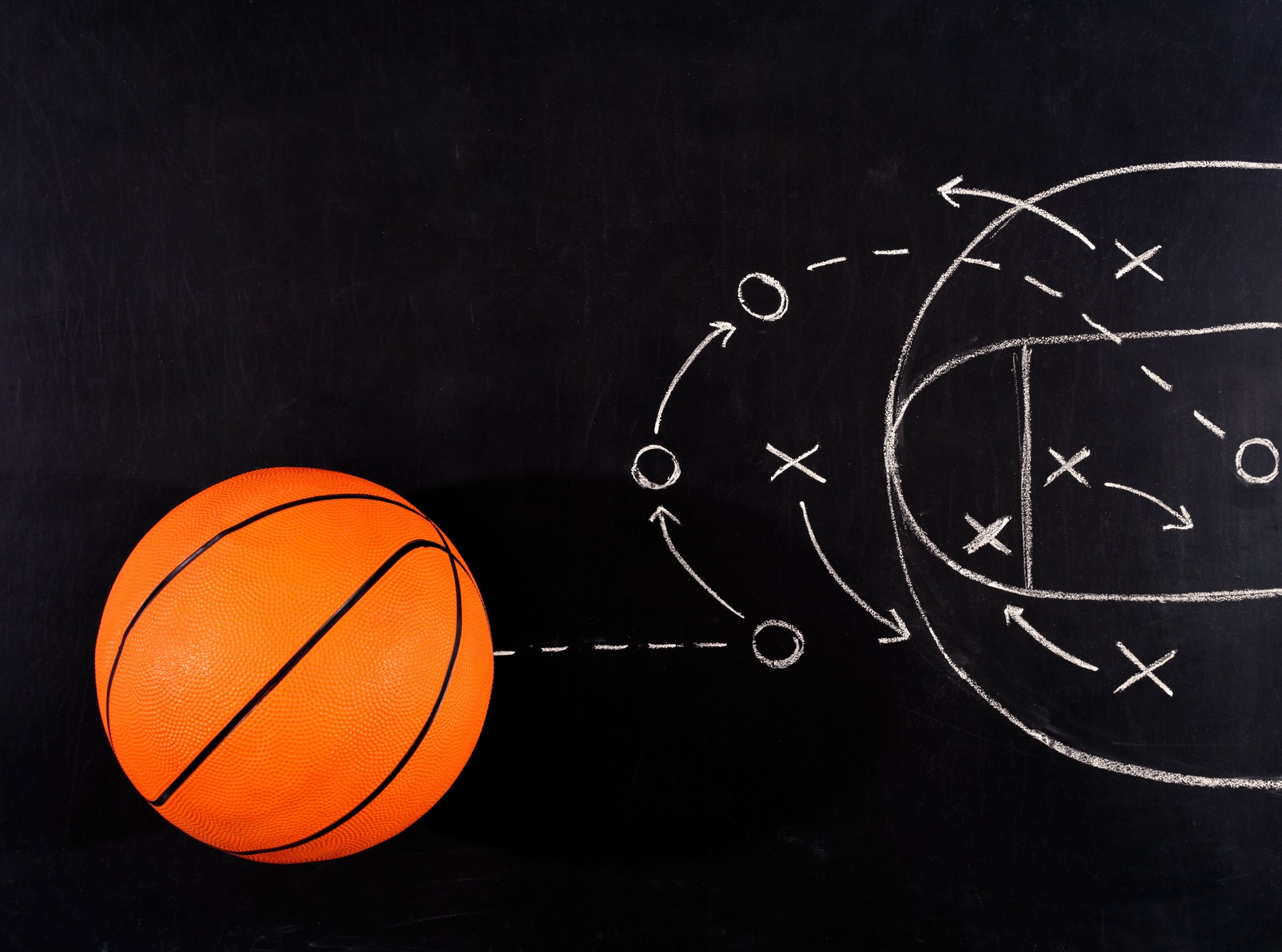 Basketball on Blackboard